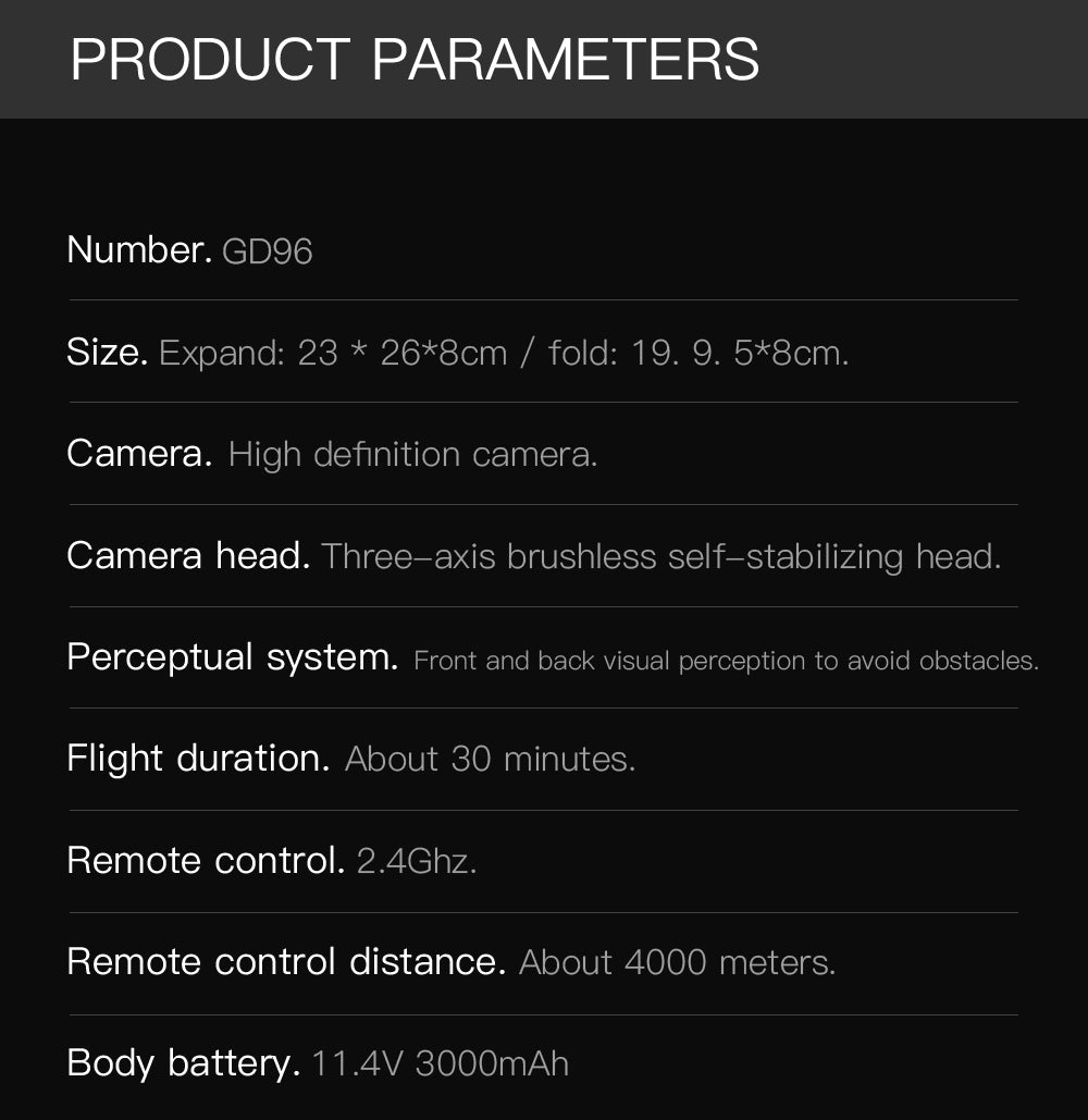 GD96 Drone ·4K Carbon Fiber